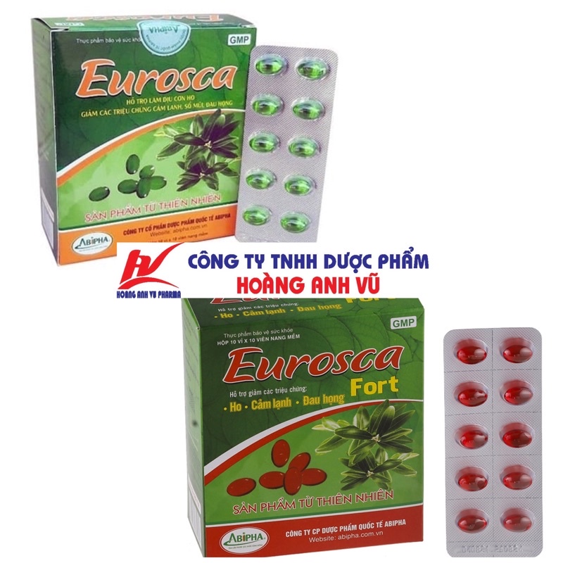 HỖ TRỢ LÀM DỊU CƠN HO EUROSCA &amp; EUROSCA FORT