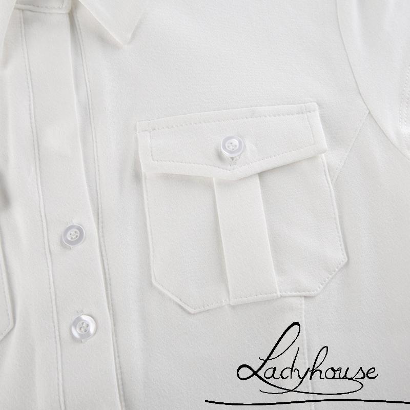 Áo Thun Ngắn Tay Ôm Dáng Màu Trơn Có Túi Dành Cho Nữ