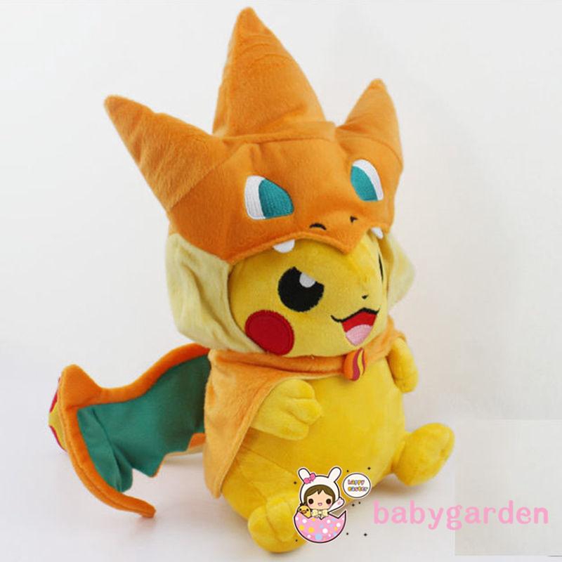 Thú nhồi bông hình Pikachu lai Charizard 9inch dễ thương