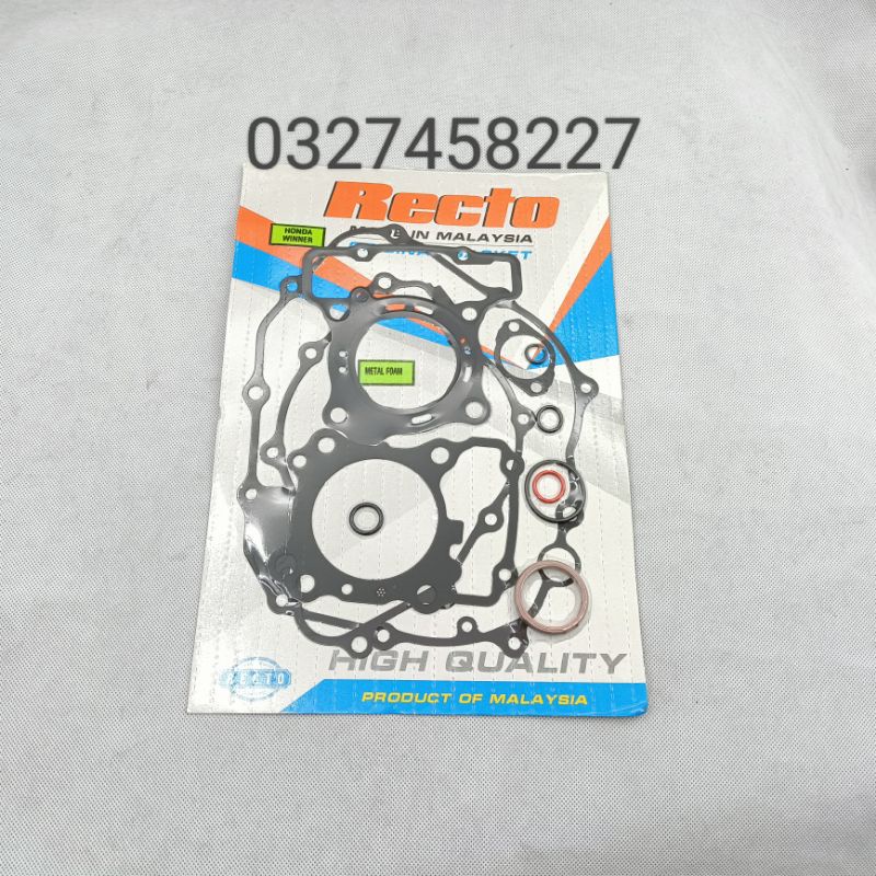 Bộ ron, gioăng phốt máy đen quylat xe Winner 150 Recto