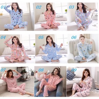 Bộ mặc nhà hoạ tiết kute