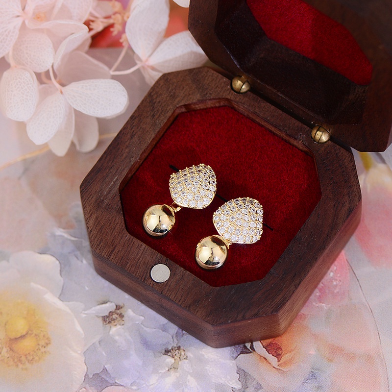 V.I.T House | Bông tai S925 đá vàng