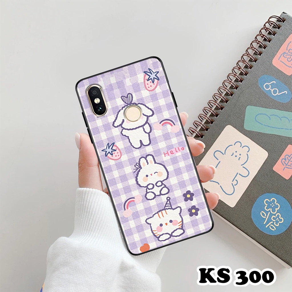 Ốp lưng Xiaomi Mi A1 - Xiaomi Mi A2 - Xiaomi Mi A2 Lite - Ốp in hình gấu &amp; thỏ đang yêu - Lưng nhám viền TPU