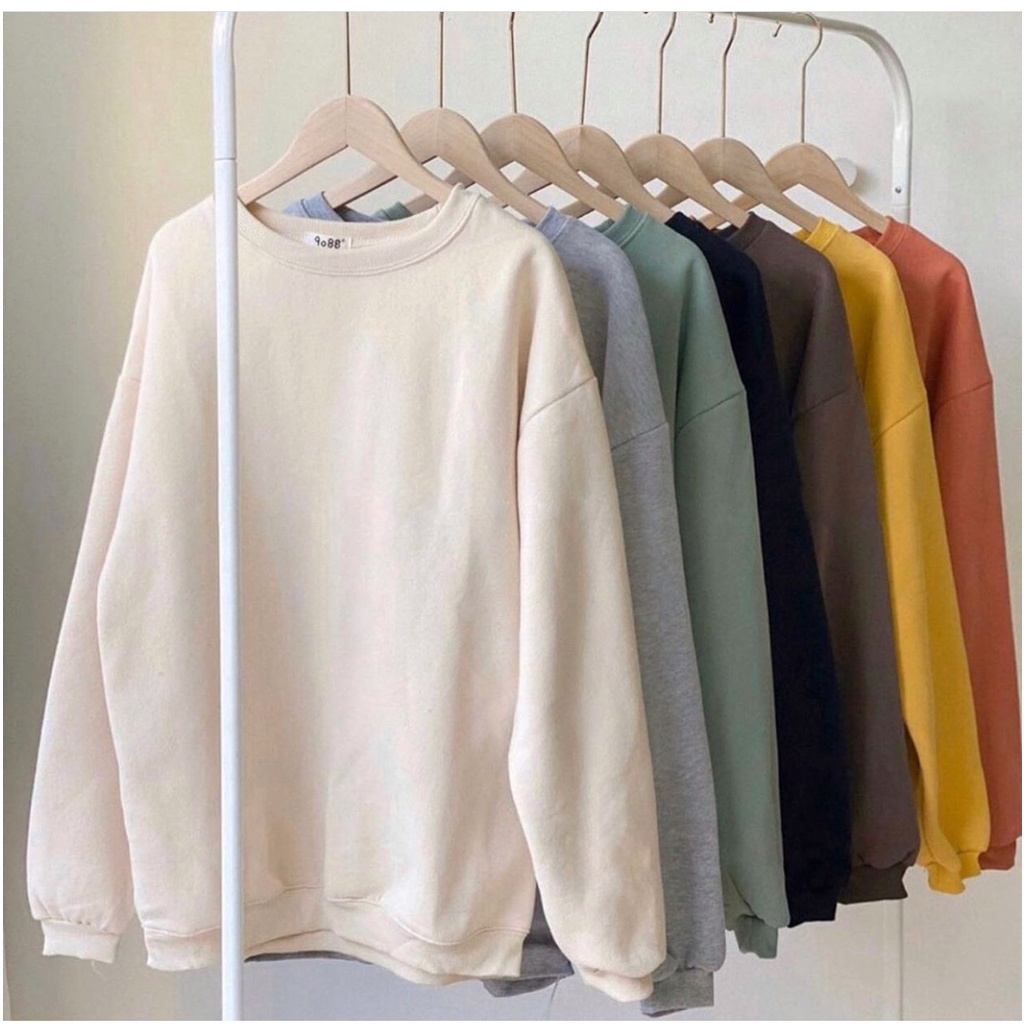 Áo nỉ trơn lót lông mã 9088 | BigBuy360 - bigbuy360.vn