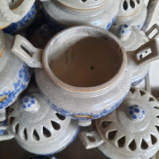 Lư đốt trầm 2 tai men rạn cổ