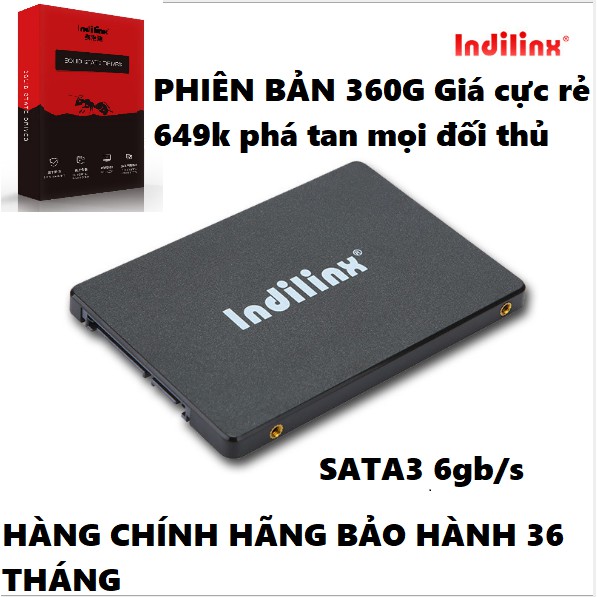 Ổ cứng SSD INDILINX 360GB Sata III 7mm 2.5" (Bảo hành 3 năm đổi mới) - Hàng chính hãng | BigBuy360 - bigbuy360.vn