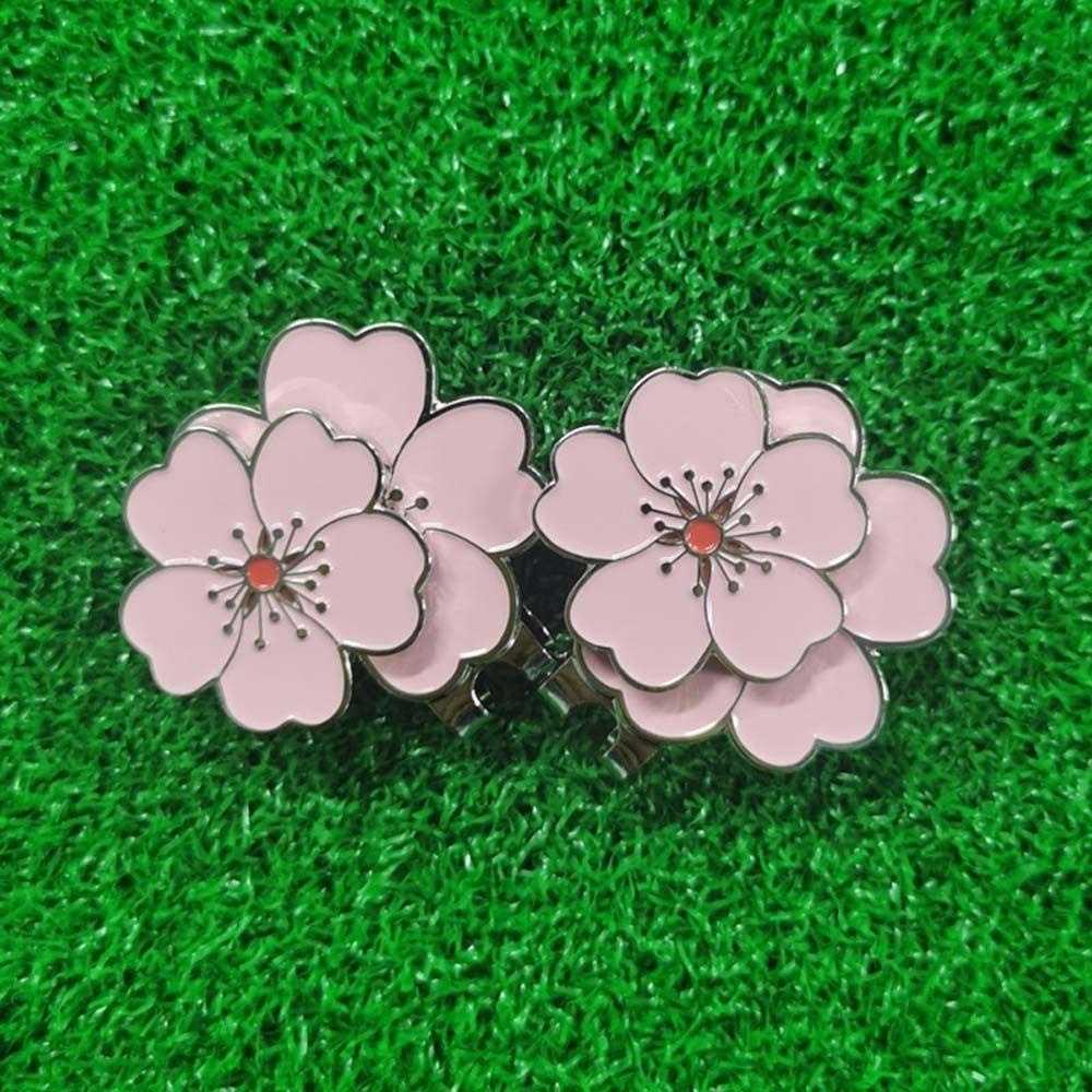 Kẹp Nón Đánh Golf Hình Hoa Màu Hồng REBUY1