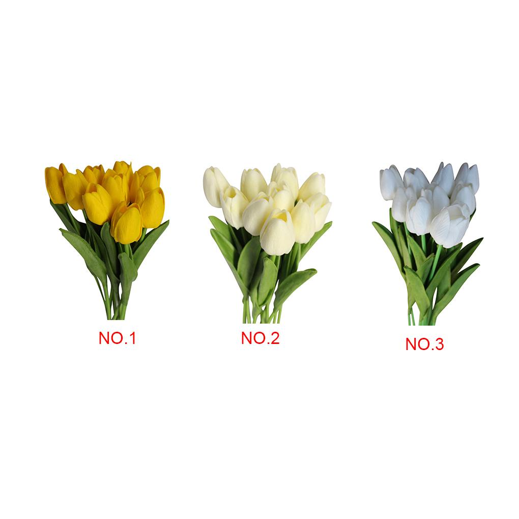 Bộ 5 Bông Hoa Tulip Nhân Tạo Chất Liệu PU Dùng Để Trang Trí Tiệc Cưới