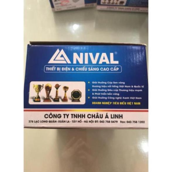 [FREESHIP] [GIÁ SỐC] Rẻ vô địch Hộp 10 mặt Nival series A8 viền mạ crom ( mặt 1 lỗ, mặt 2 lỗ, mặt 3 lỗ) hàng chuẩn