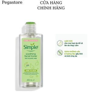 Nước Hoa Hồng Simple Soothing Facial Toner 200ml - toner cho da nhạy cảm