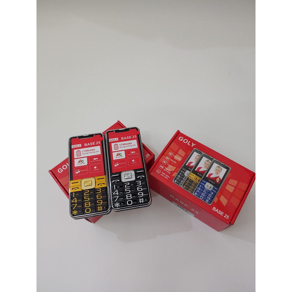 Điện thoại Goly Base 25 Phím số to, Loa 3D siêu lớn , Pin khủng - Hàng chính hãng | BigBuy360 - bigbuy360.vn