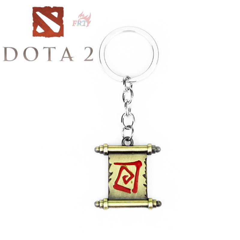 Móc khóa ❉DOTA 2 Keychain❉ IceFrog Games Scroll of Town Portal Pendants Keychain KeyRing