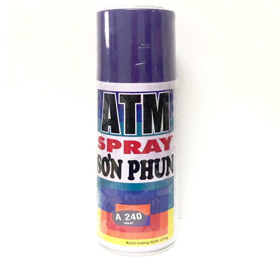 Sơn xịt ATM, sơn phun ATM Spray, trang trí xe máy, màu tím A240 - GreenNetworks