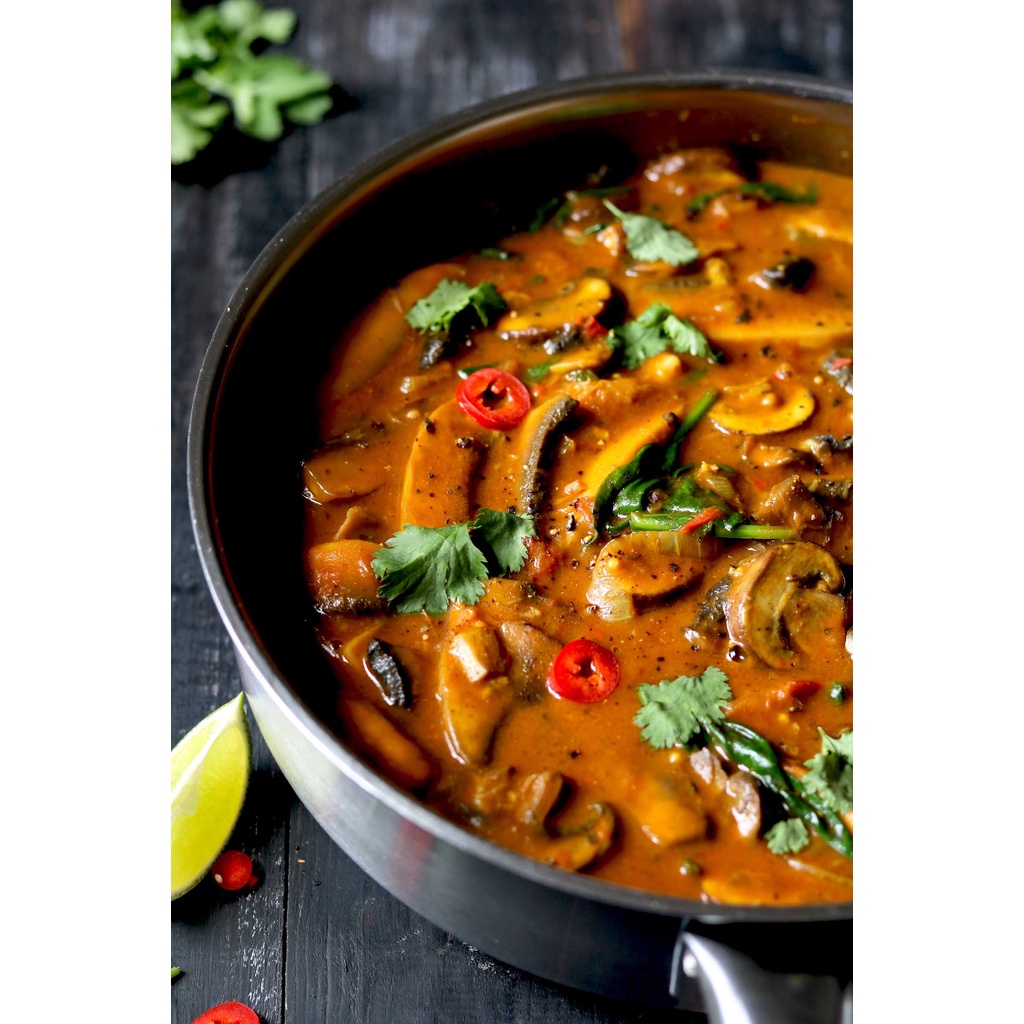 Cà Ri Nấm 3 Phút (Cà Ri Chay) Ông Chà Và 200g - Hâm Nóng 3 Phút - Phần Ăn Hoàn Chỉnh Cho 1-2 Người (Vegetarian Curry)