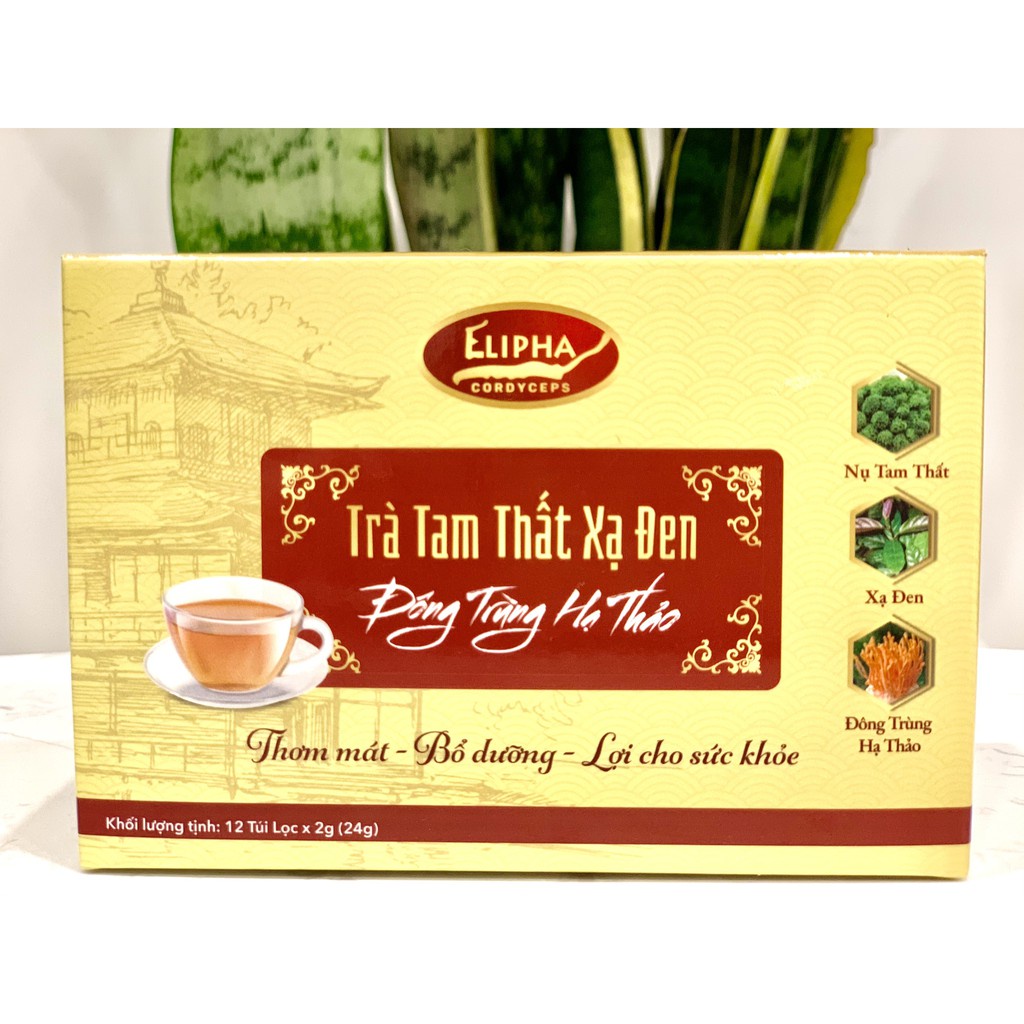 Trà Tam Thất Xạ Đen Đông Trùng Hạ Thảo - TRAPHACOSAPA - Thơm Mát - Bổ Dưỡng