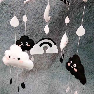 Treo cũi mây trắng đen
