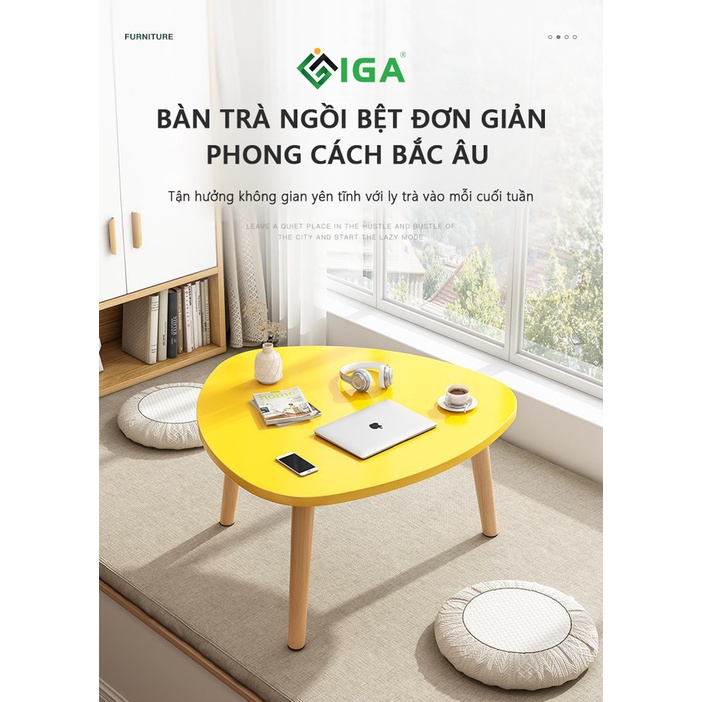 Bàn trà ngồi bệt mặt tam giác - GP77