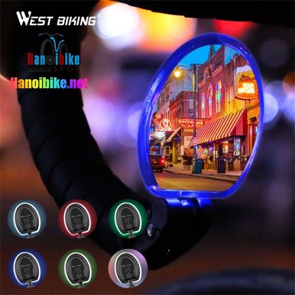 Gương Chiếu Hậu Xe Đạp Xoay 360 độ có đèn