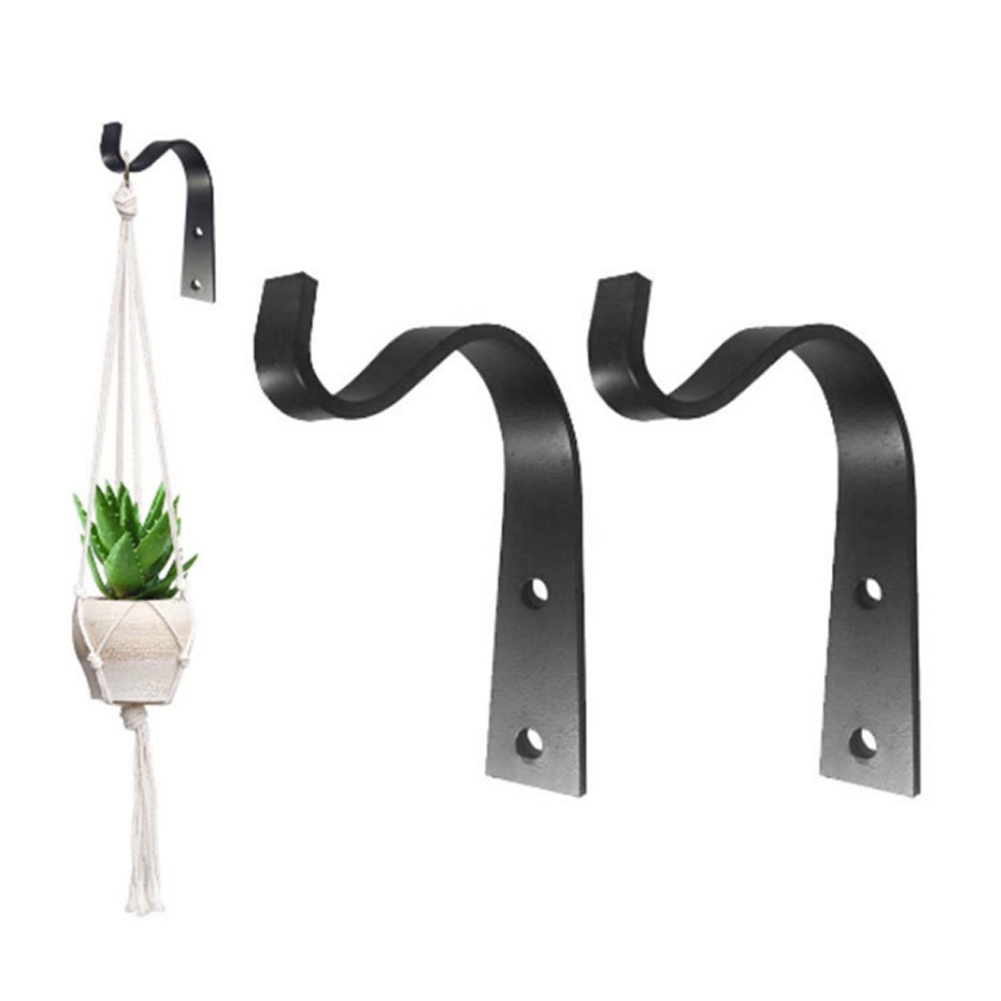 [Hot]❋ Bộ 2 Móc Sắt Treo Chậu Hoa Gắn Tường Kiểu Dáng Đơn Giản