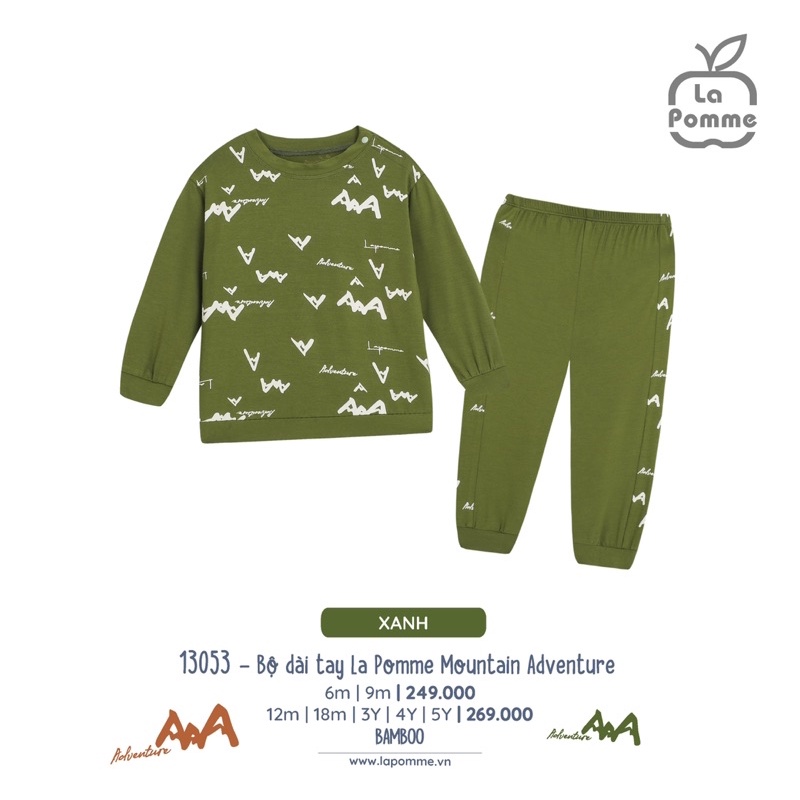 La pomme bộ dài tay mountain adventure AW2022