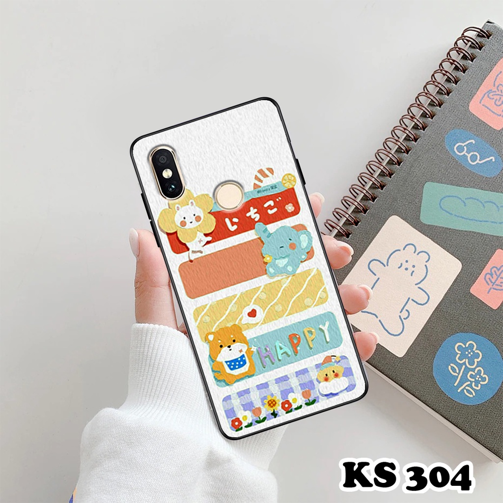 Ốp lưng Xiaomi Mi A1 - Xiaomi Mi A2 - Xiaomi Mi A2 Lite - Ốp in hình gấu &amp; thỏ đang yêu - Lưng nhám viền TPU