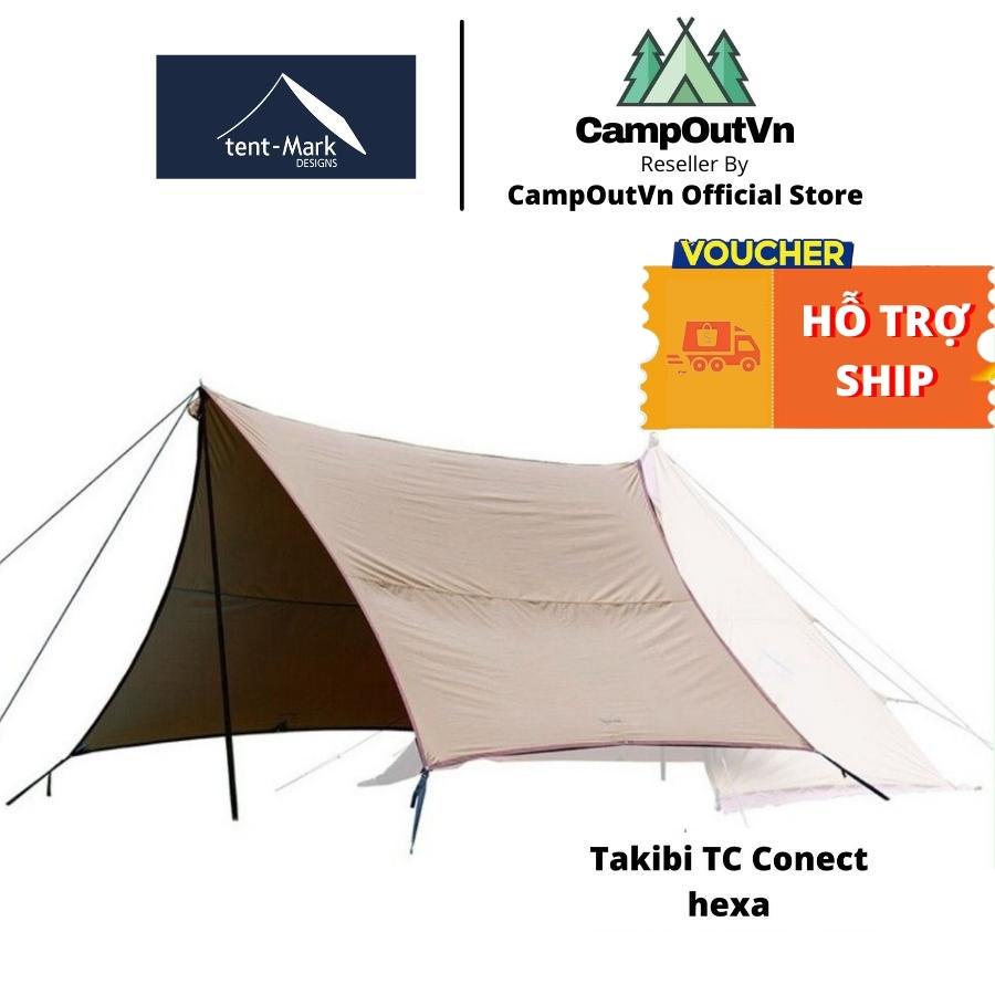 Bạt cắm trại phụ kiện dã ngoại Tent Mark Takibi hexa tăng bạt vải TC campoutvn A138