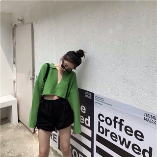 (order-k có sẵn) áo len croptop Châu Bùi