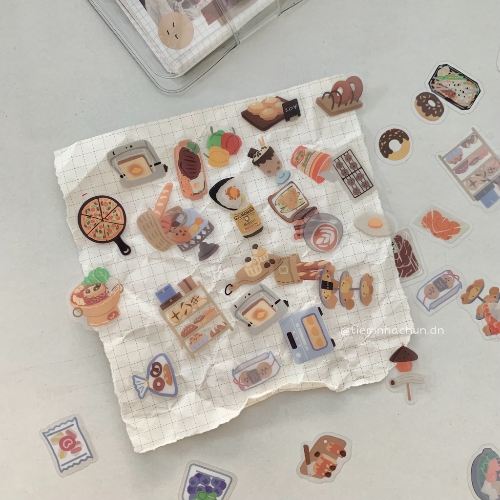 SET 25 STICKER HÀN QUỐC LIVING THING trang trí journal (ảnh thật) - sticker pet - Tiệm nhà Chun