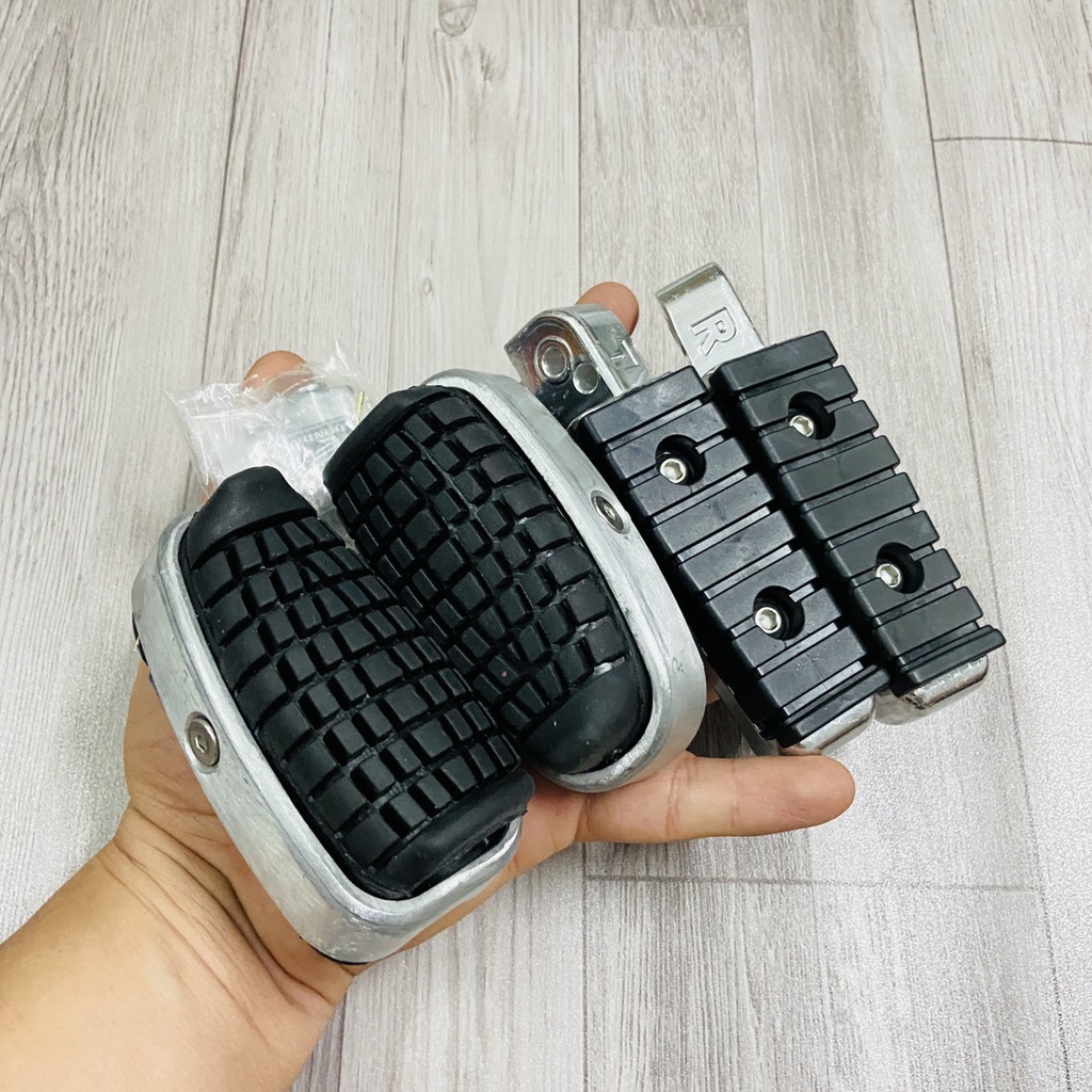Combo gác chân sau cánh chim và cao su để chân trước Cup 125 cho xe WAVE, DREAM, FUTURE