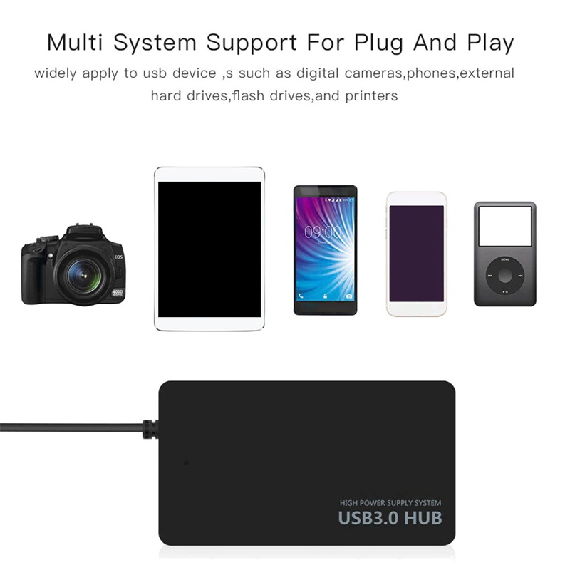Bộ Chia 4 Cổng usb 3.0 5gbps Tốc Độ Cao Cho pc / laptop
