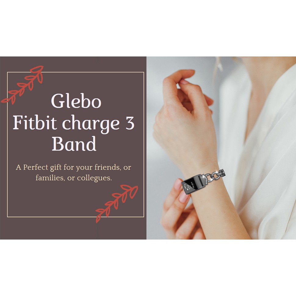 Dây đeo kim loại thay thế cho đồng hồ thông minh Fitbit Charge 3