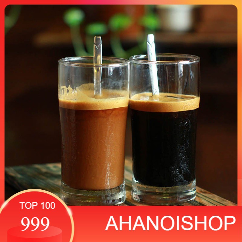 Bộ 6 Cốc Ly Thủy Tinh Ocean Thái lan pha cafe cà phê sữa đá Sweet Bell – B00808 – 235ml