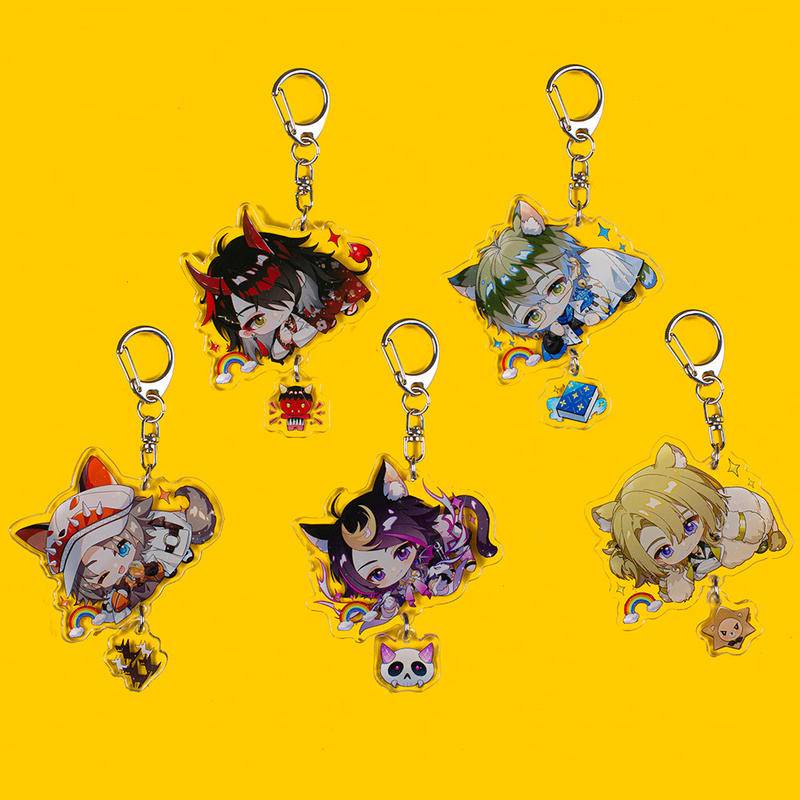Móc Chìa Khóa Bằng Acrylic Hình Nhân Vật Anime Hololive VTuber Luxiem Shu Mysta Luca Ike Vox