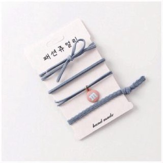 Set 4 Dây Cột Tóc Nhiều Màu