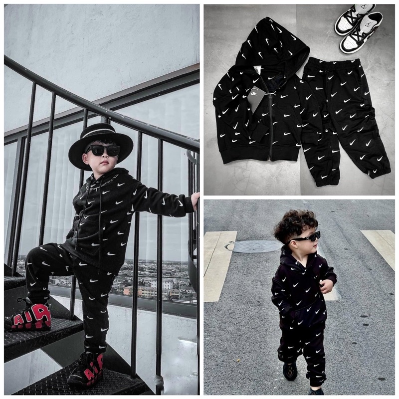 Bộ nỉ bé trai Hàn Quốc from to(8-25kg),bộ hoodie cho bé thể thao cá tính thời trang