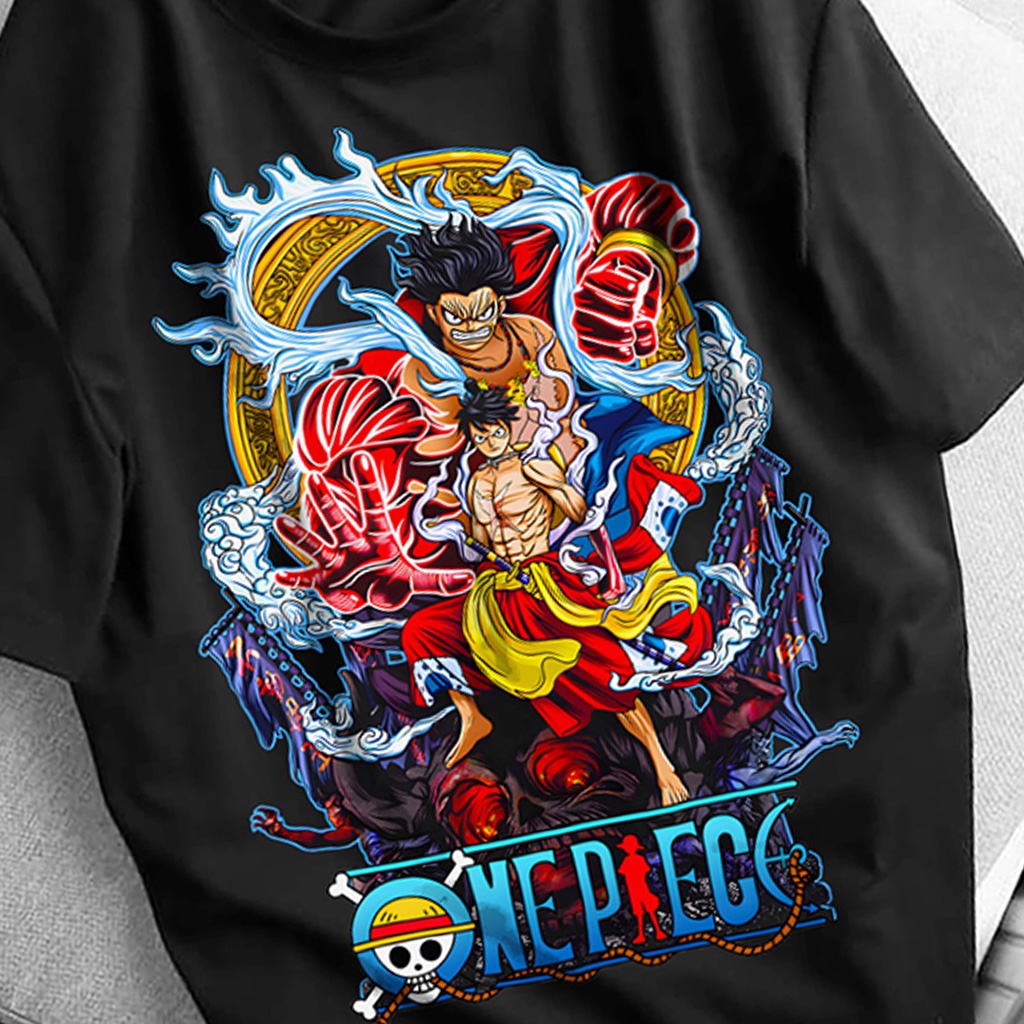 Áo one piece luffy nam nữ Áo thun one piece luffy trắng đen form rộng unisex cotton co giãn thoáng mát TGAG T15