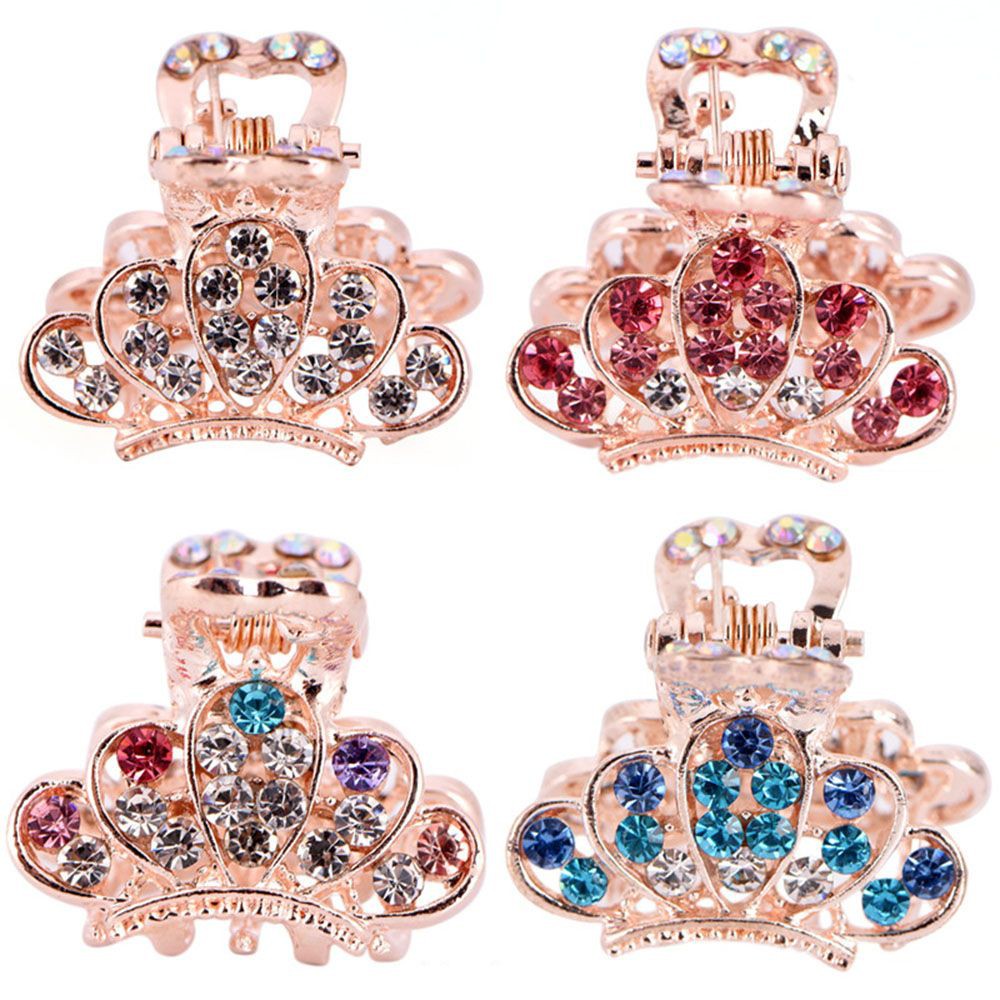 Kẹp tóc đính đá hình vương miện