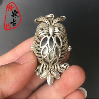 Mặt dây chuyền bạc hình chim cú độc đáo