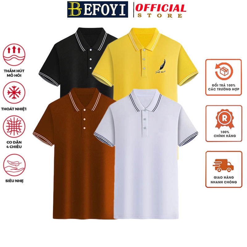 Áo thun polo BEFOYI XY007 ngắn tay size lớn kiểu dáng đẹp cho nam