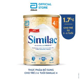 [Mã FMCG90K giảm 10% đơn từ 600K] Sữa bột Similac 4 1.7kg/lon Dinh Dưỡng 5G Mới