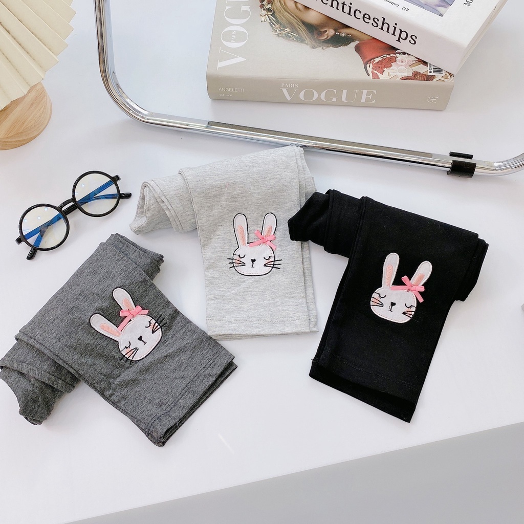 Quần legging bé gái , Quần dài thu đông Cotton co giãn 4 chiều