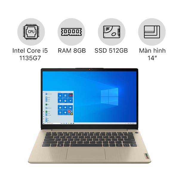 [ELGAME20 giảm 10% tối đa 2TR] Lenovo IdeaPad 3 14ITL6 82H700VLVN | i5 _ 1135G7 | 8GB | 512GB SSD | 14&quot; FHD | Win 11