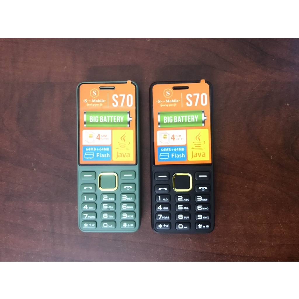 ĐIỆN THOẠI 4 sim S70 - S Mobile S70/ Điện thoại giá rẻ, điện thoại dành cho người già, loa to, đèn pin sáng