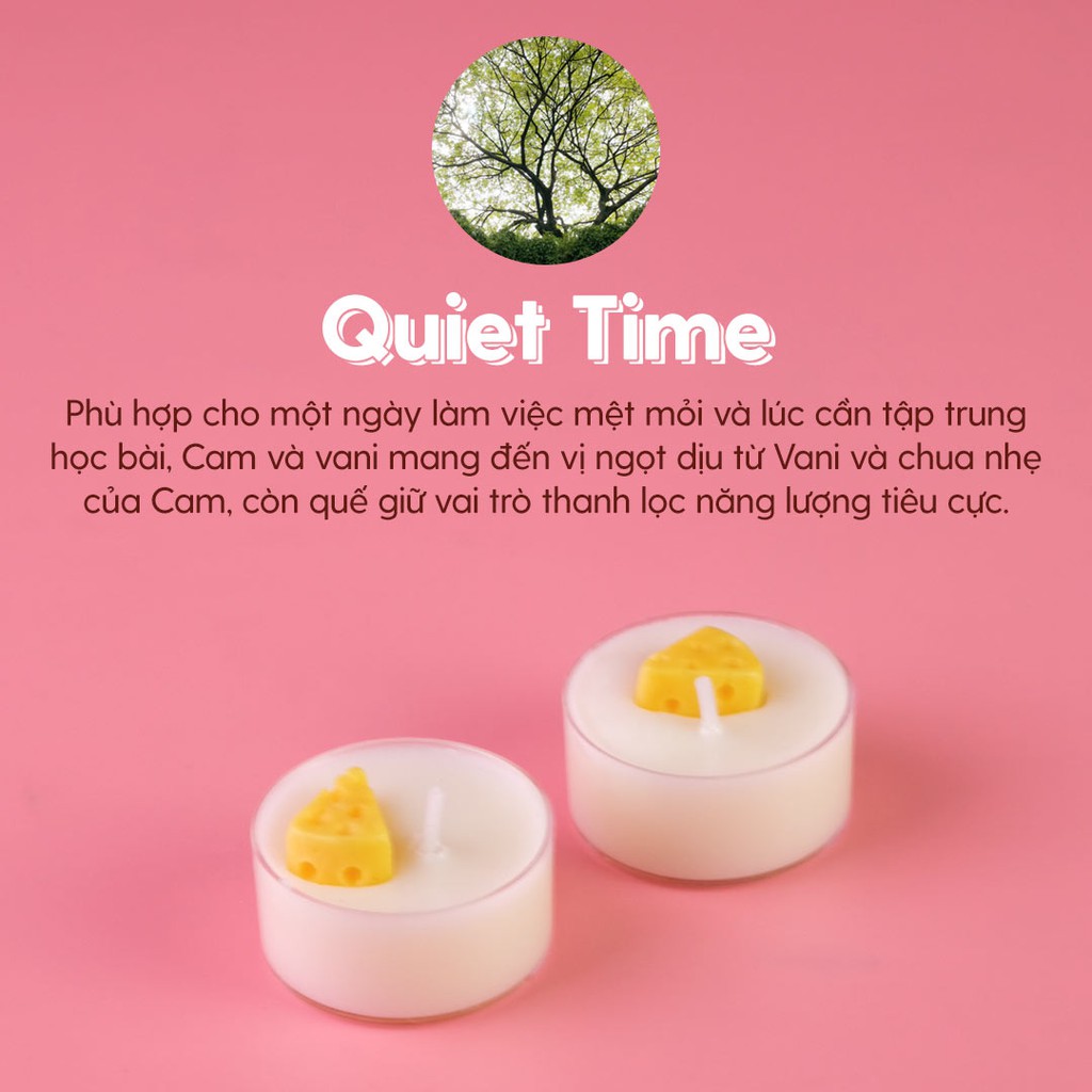 Nến Thơm Thiên Nhiên Tealight Mini Tinh Dầu 3 Tầng Hương Phối Hợp (Size Nhỏ Tester) Heny Garden – Tặng Tinh Dầu Mẫu Thử