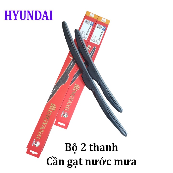 Thanh gạt nước mưa ô tô đa năng Nano khúc dành cho hãng xe Hyundai (Bộ 2 thanh)