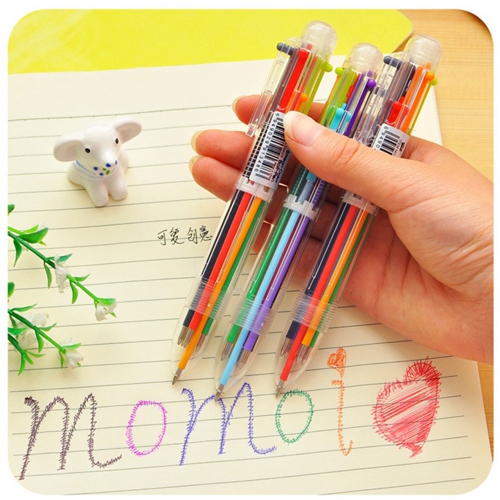 Bút Bi 6 Đầu 6 Màu