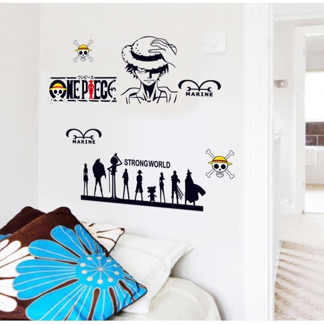 Decal hoạt hình One Piece - decal dán tường đảo hải tặc 3