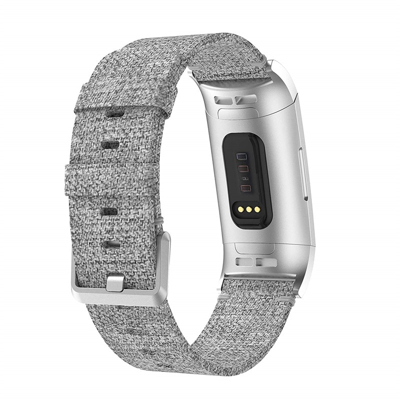 Dây đeo thay thế bằng vải nylon canvas thoáng khí dành cho Fitbit Charge 3