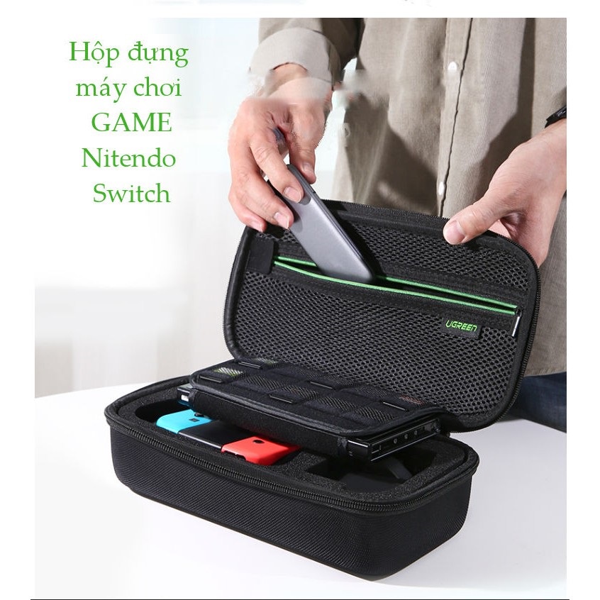 Hộp đựng phụ kiện chống sốc cầm tay bảo vệ ổ cứng, bộ điều khiển Nintendo Switch, dây cáp sạc - Sản phẩm chính hãng