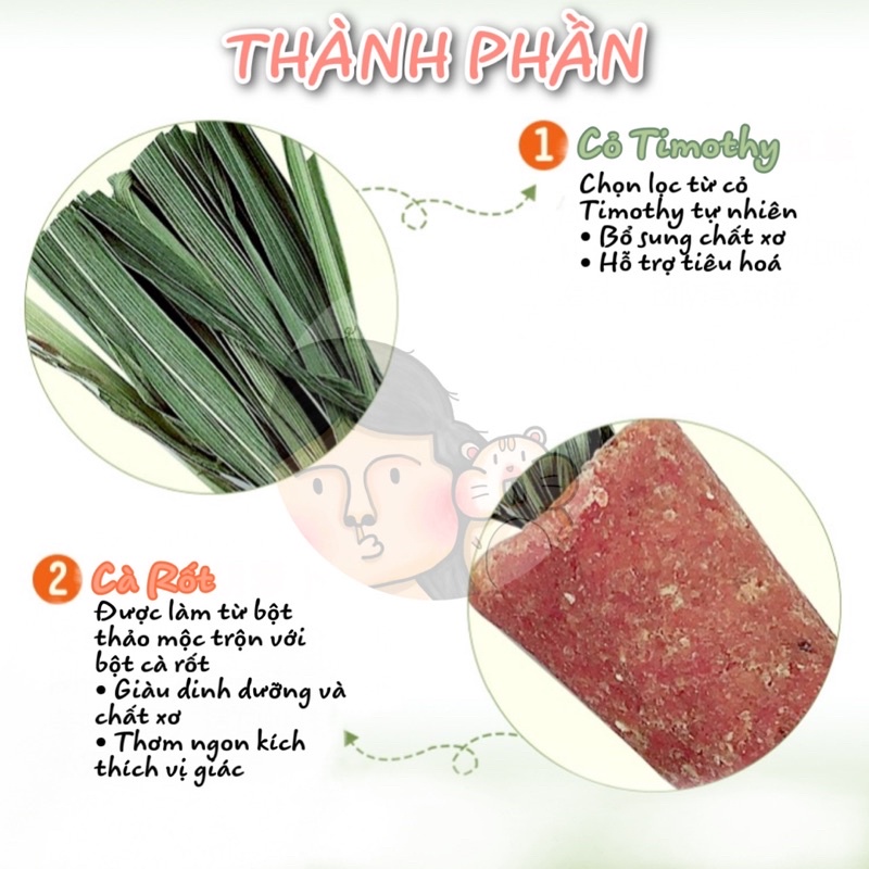 Cà rốt nguyên vị mài răng dành cho Hamster